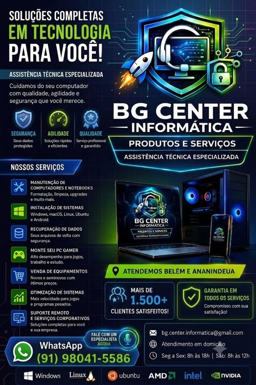 Técnico em Informática / Produtos e Serviços  - Vamos ate o cliente entre em contato 03