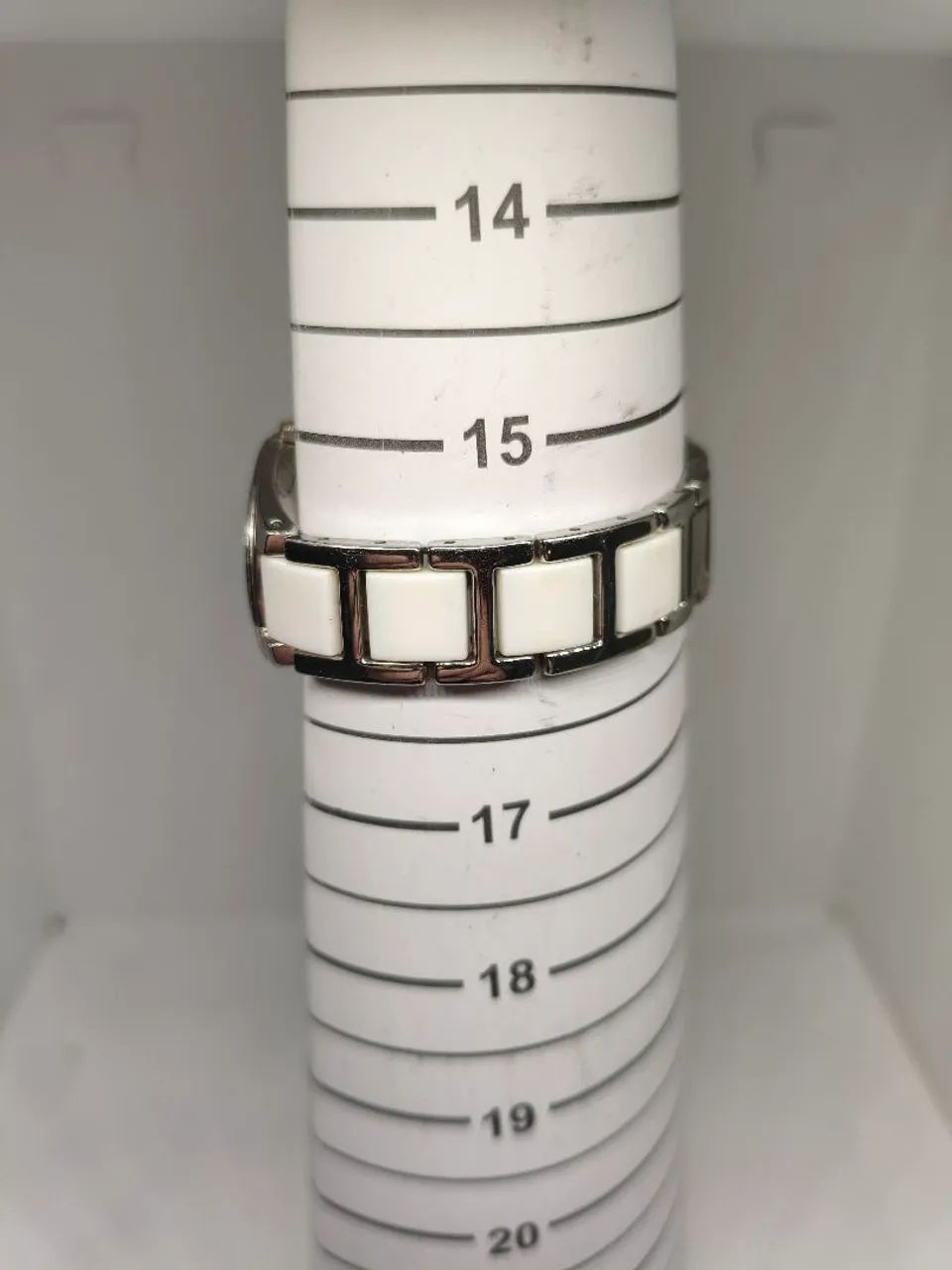 RELOGIO TECHNOS FEMININO BRANCO CERAMICA STRASS ORIGINAL - TAM 16CM - Foto 2