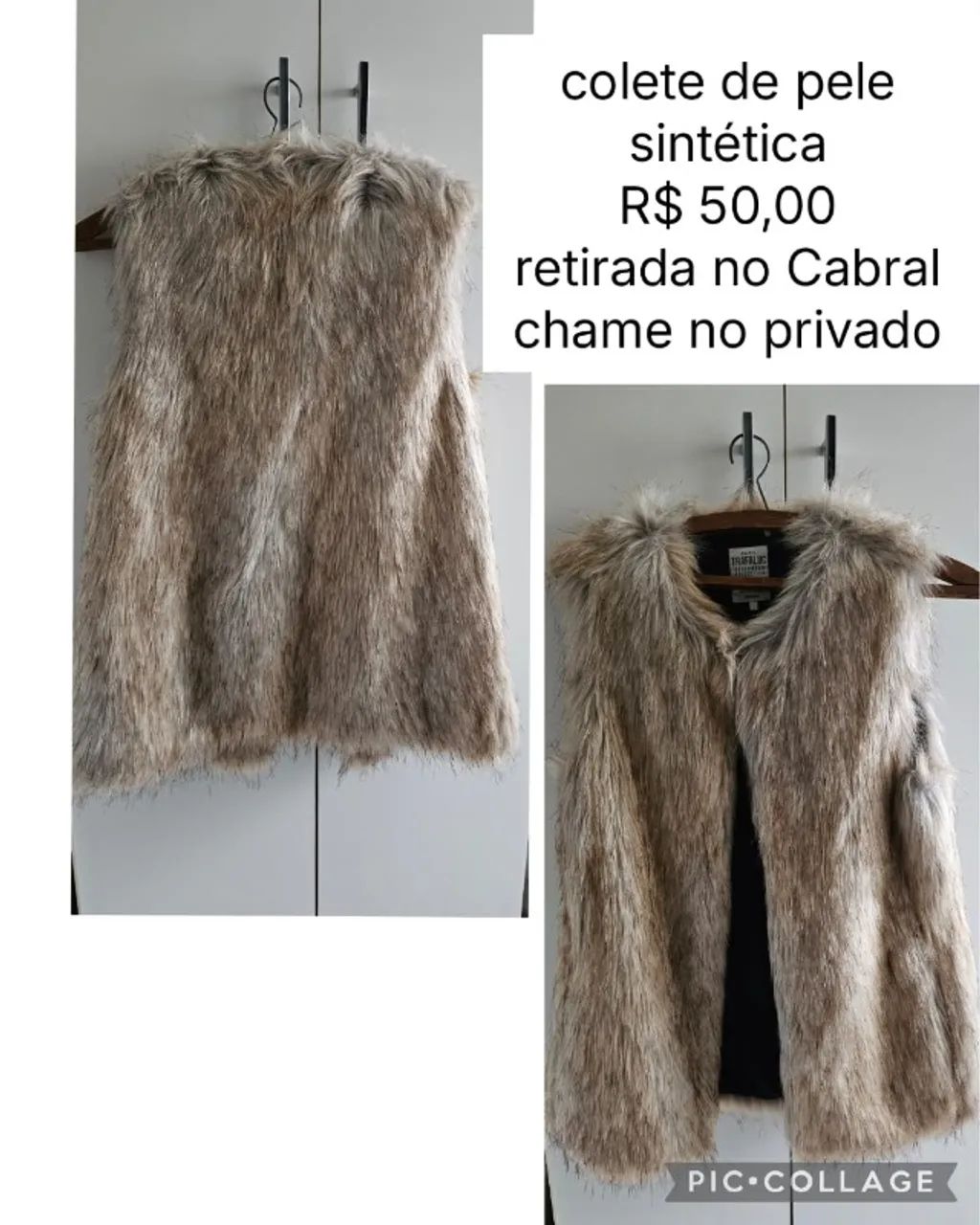 colete de pele sintética
