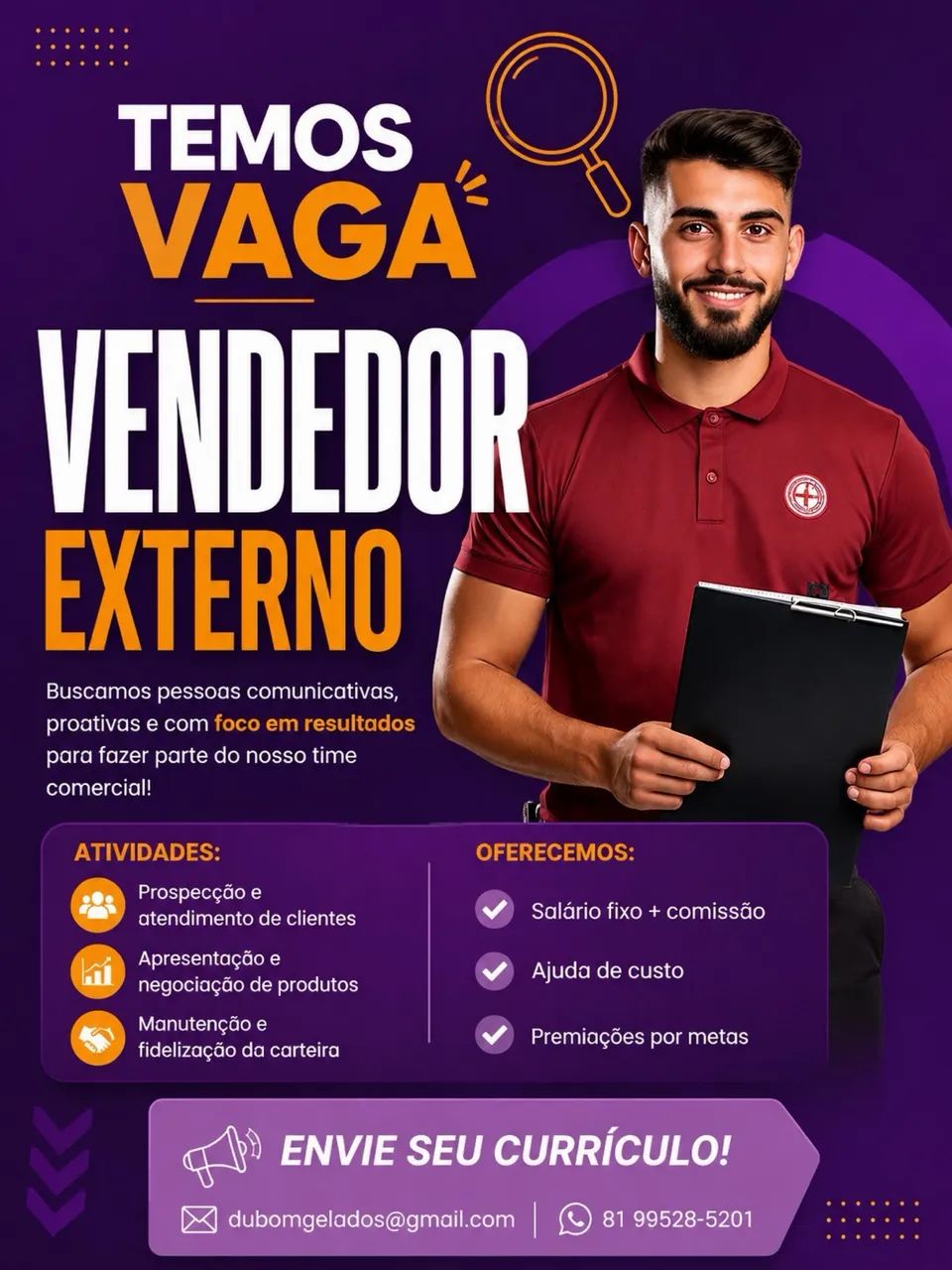 Contrata-se Vendedor(a) Externo(a) - Foto 2