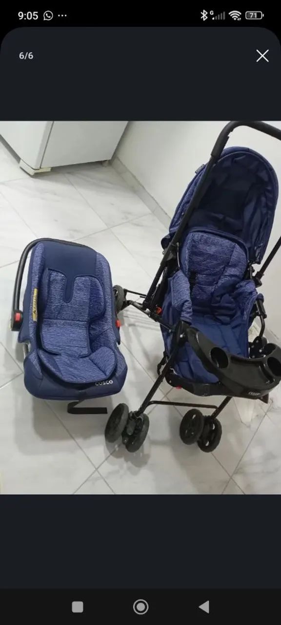 Vende-se cercadinho e carrinho de bebê seminovos  - Foto 2