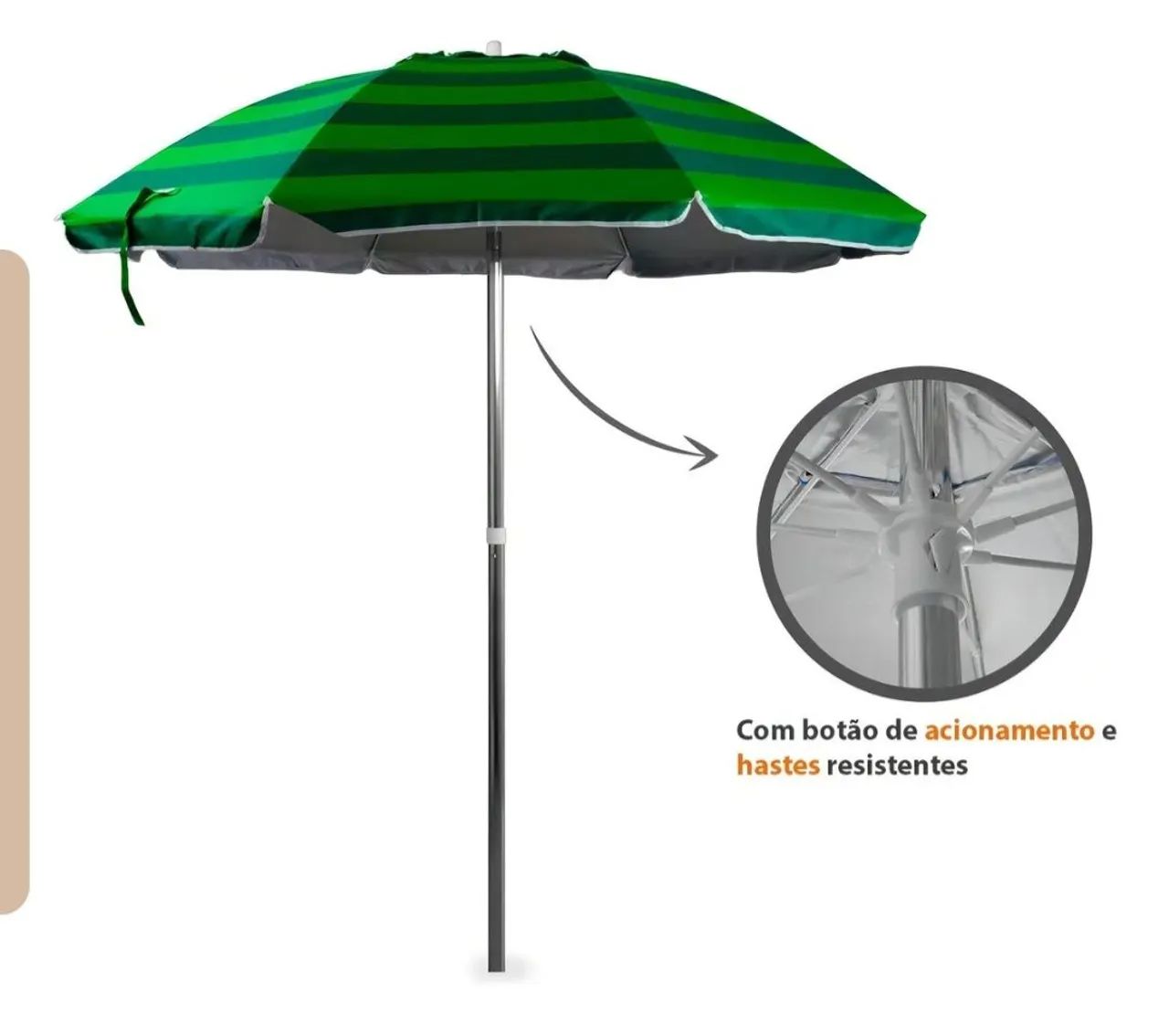 Guarda sol 2m alumínio mor - Foto 4