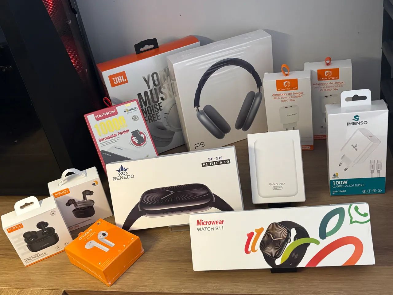 Smartwatch | fones Bluetooth | pulseiras | carregadores e cabos | suportes 