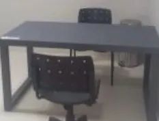 mesa industrial de MDF preta