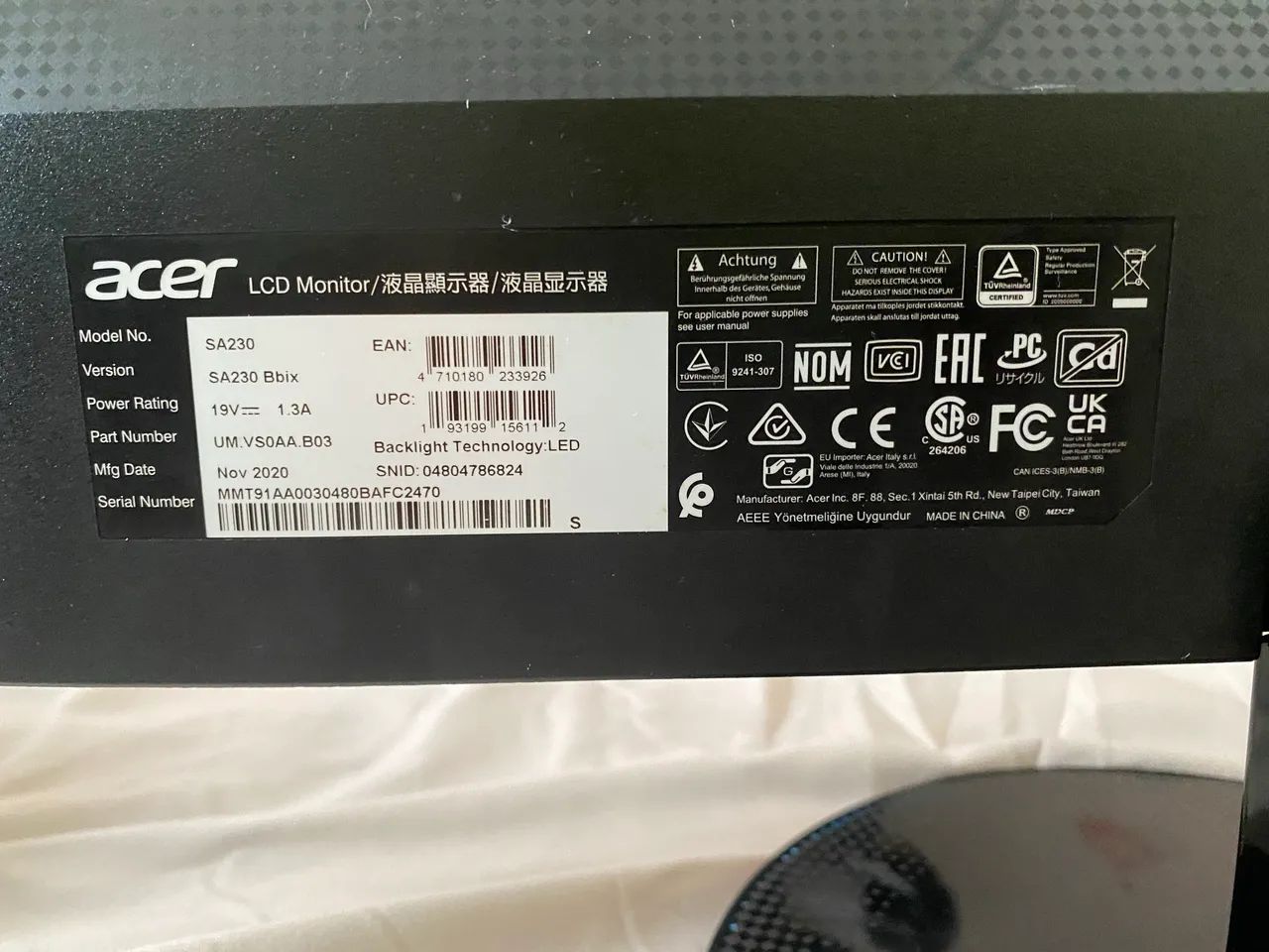 Monitor acer sa230 23? 75hz full hd  - Foto 2