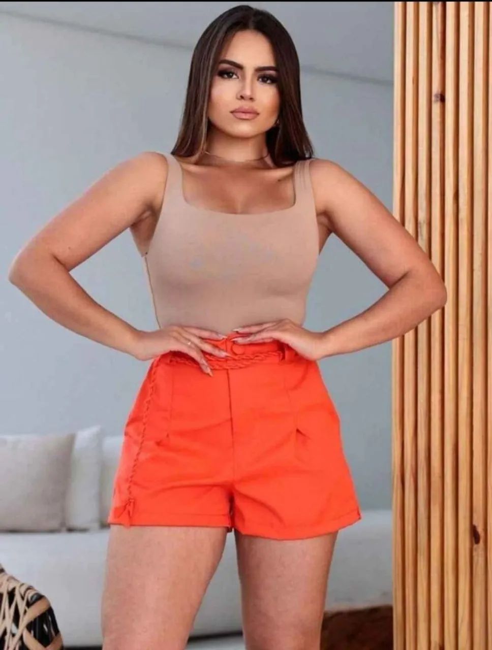 Short alfaiataria neon 