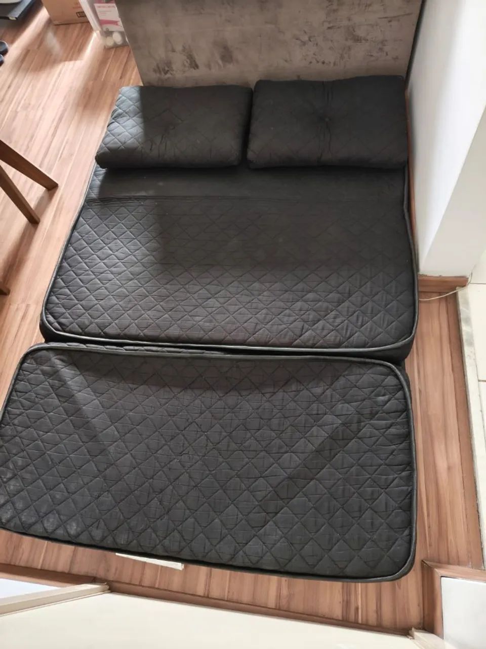Sofá/Futon 2 lugares + Bomba para enchimento - Foto 4