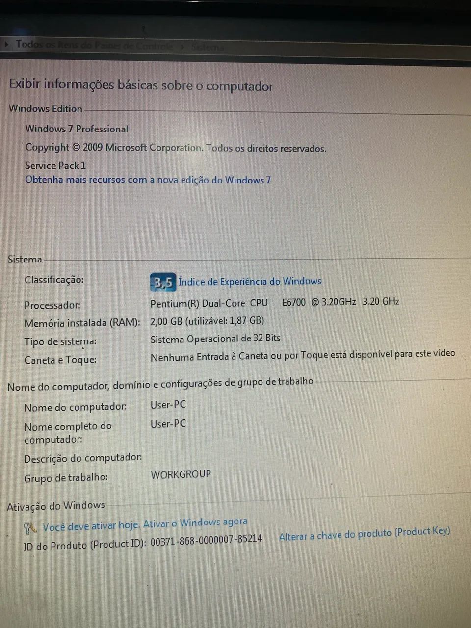 ? Computador HP All-in-One 20? - R$ 500