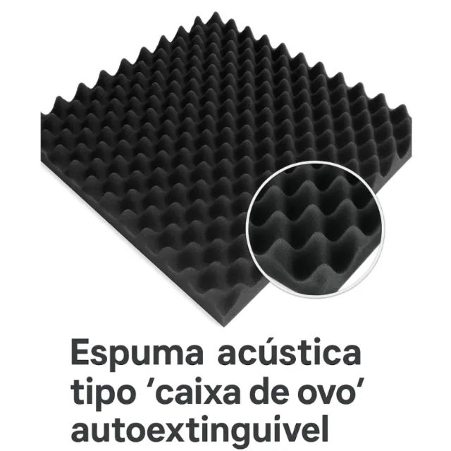 Espuma Acústica Tipo Caixa de Ovo - Kit com 4pcs - Foto 4