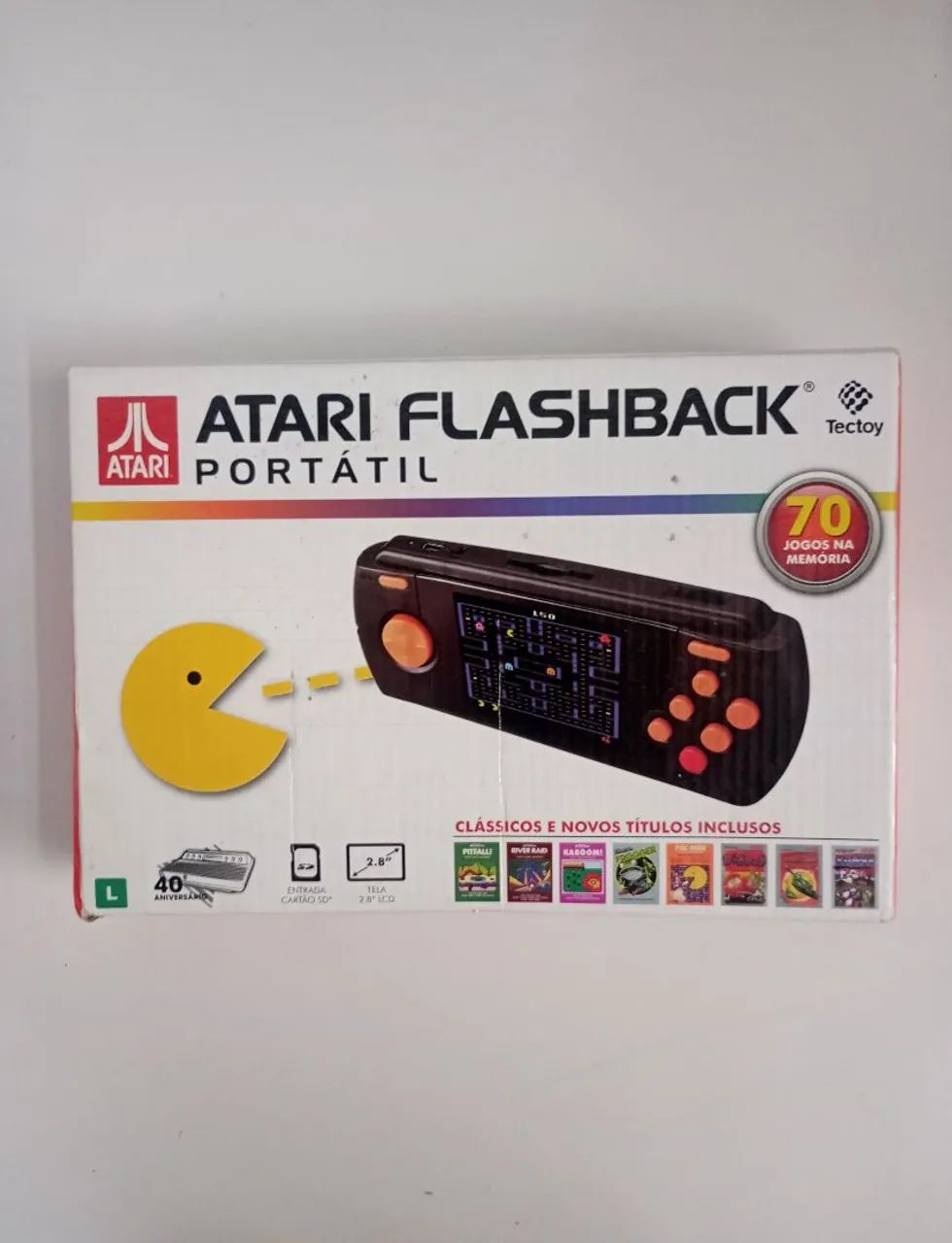 Atari portátil flashback TecToy com 70 jogos e manual