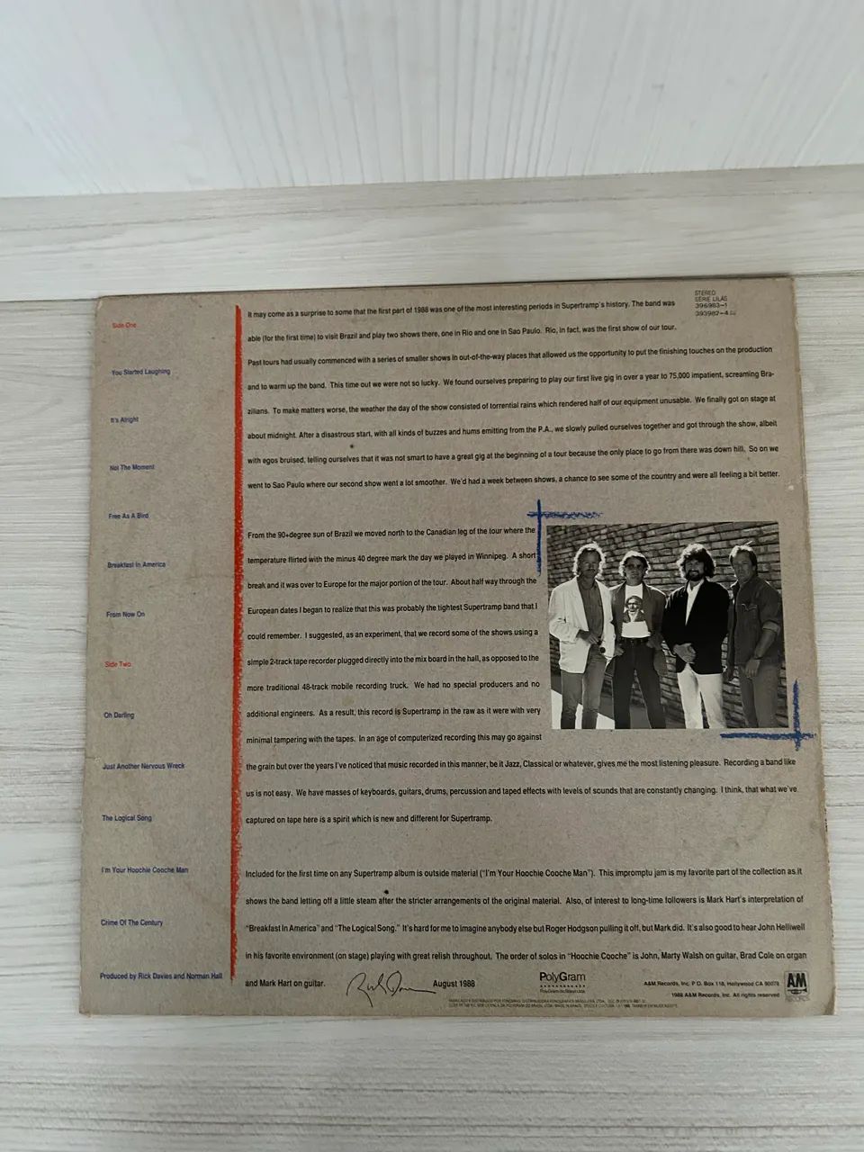 LP Supertrump - LIVE ?88 - Foto 2