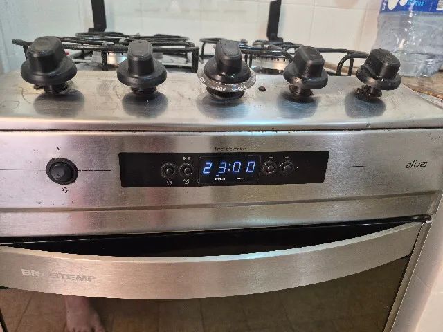 Fogão Brastem Ative 4 bocas com grill e timer - Foto 5