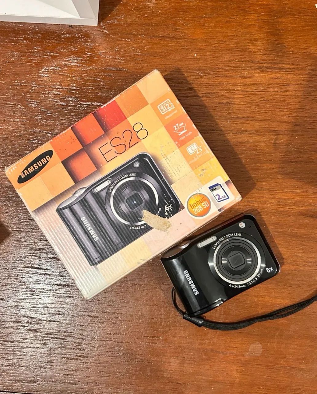 Câmera digital samsung es28 com caixa original - sem teste 