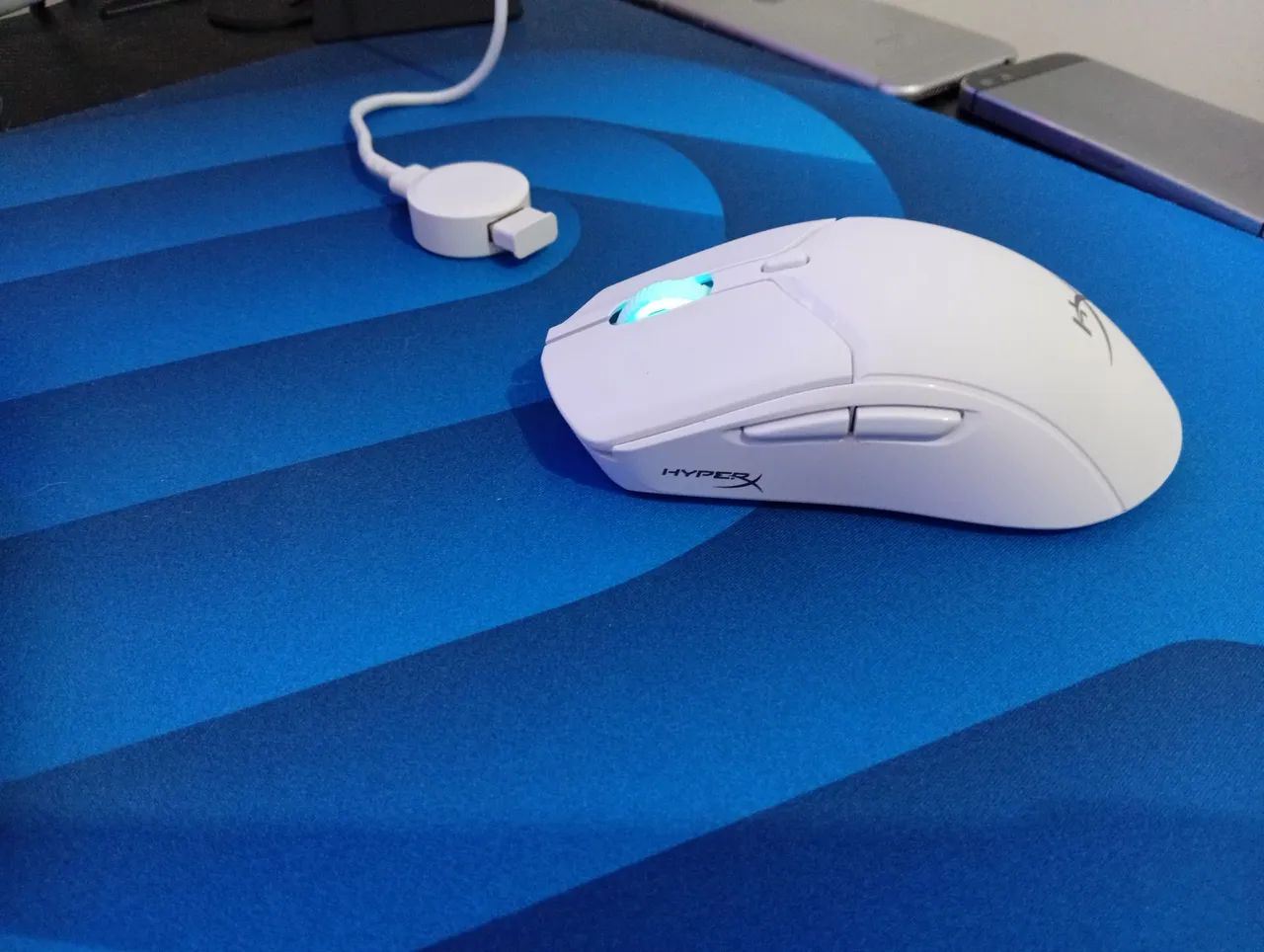 Mouse hyperx branco sem fio - Foto 3