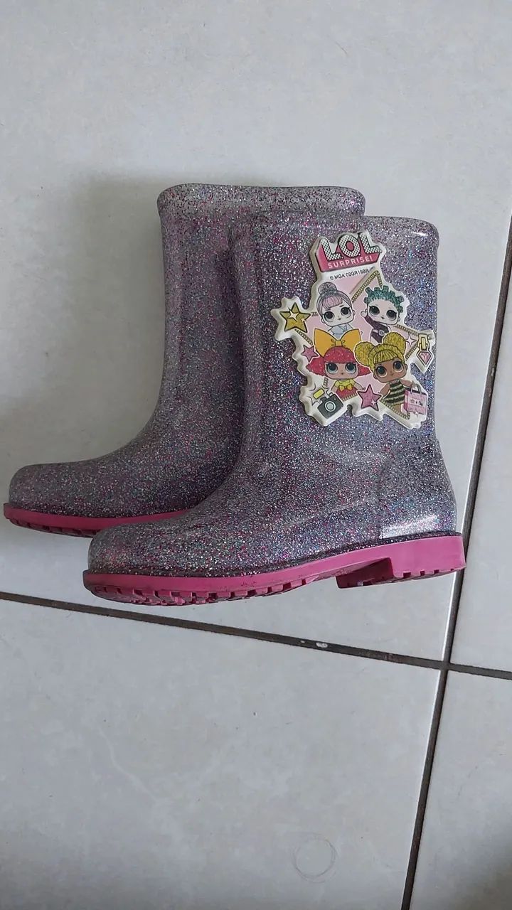 Bota/ Galocha infantil feminina n°29 LoL Surprise
