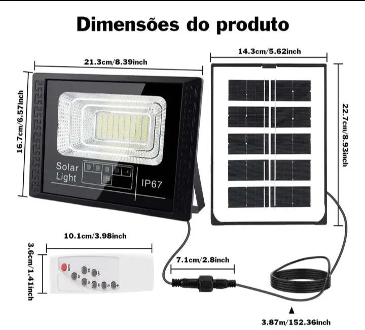 REFLETOR SOLAR DE LED 600W - Foto 4