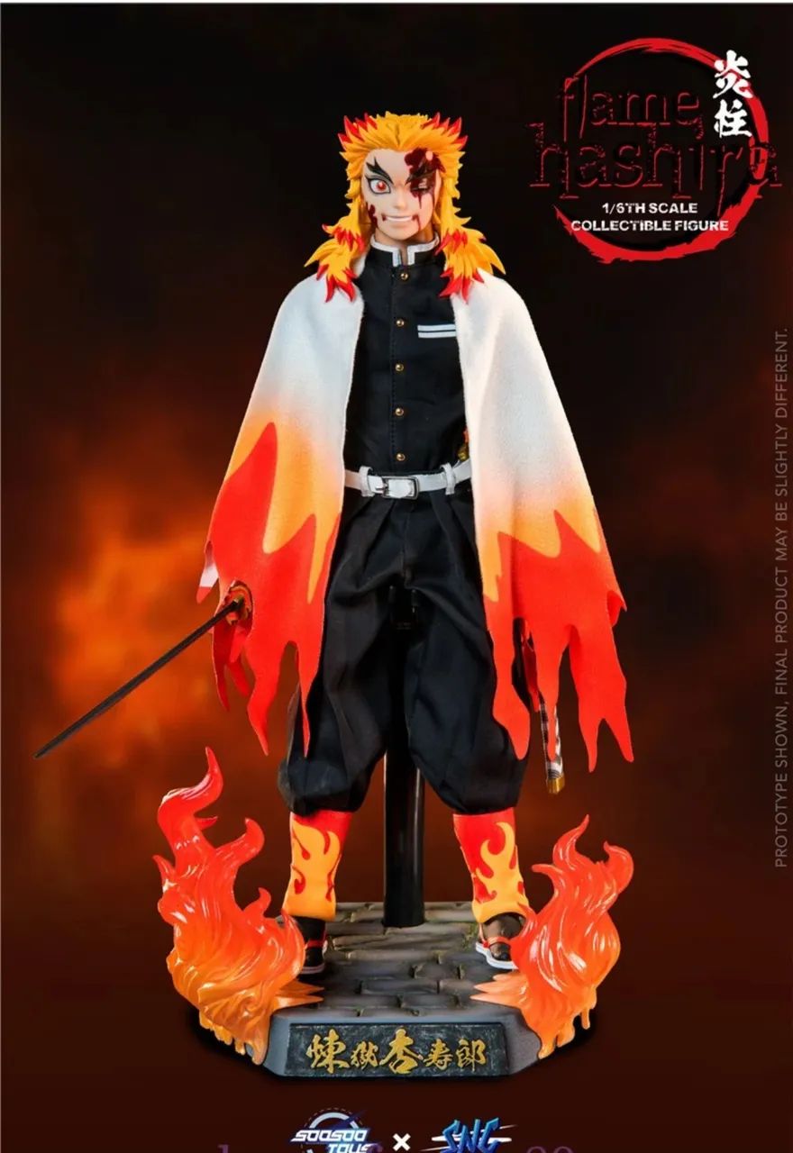 Soosootoys Demon Slayer escala 1/6 Rengoku Kyoujurou tipo hot Toys