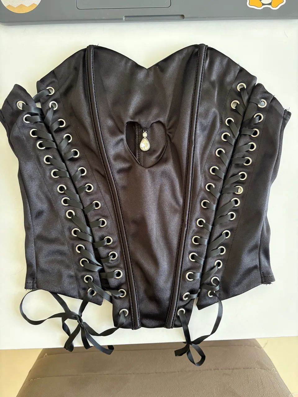 Corset coração preto