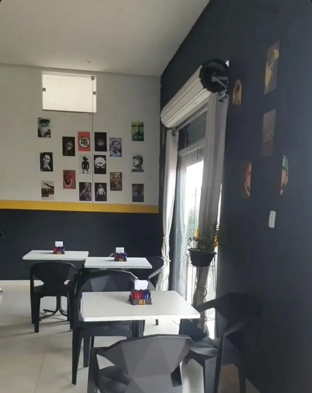 9 Mesas e 24 Poutronas Mesas de tampão de MDF e e pés de metal, Poutonas de plástico - Foto 2