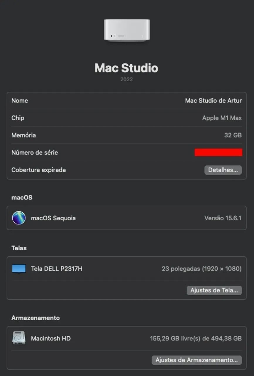 Mac Studio (2022) - Apple M1 Max | 32 GB RAM | 512 GB SSD - Foto 4
