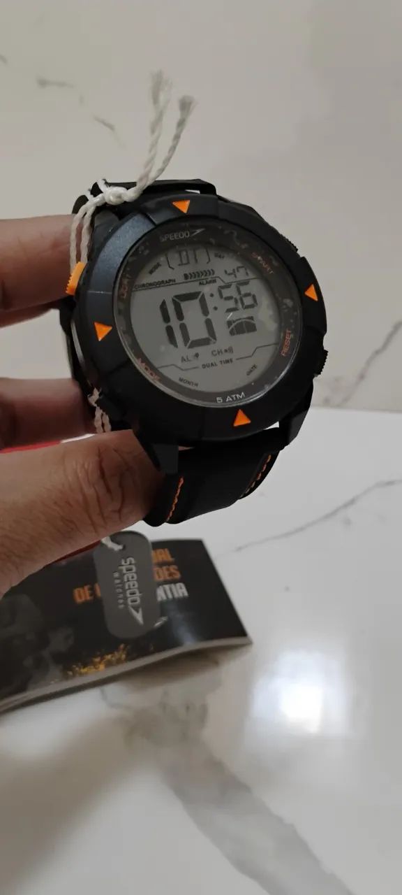 Rel[ogio Speedo Maculino Digital Azul / Laranja