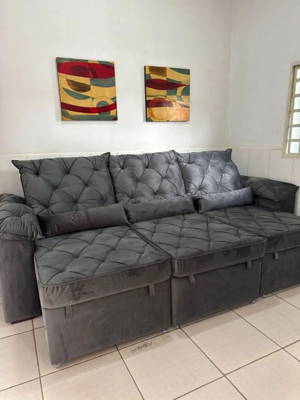 Sofá Henrique retrátil 2,90m paga na entrega - Foto 2