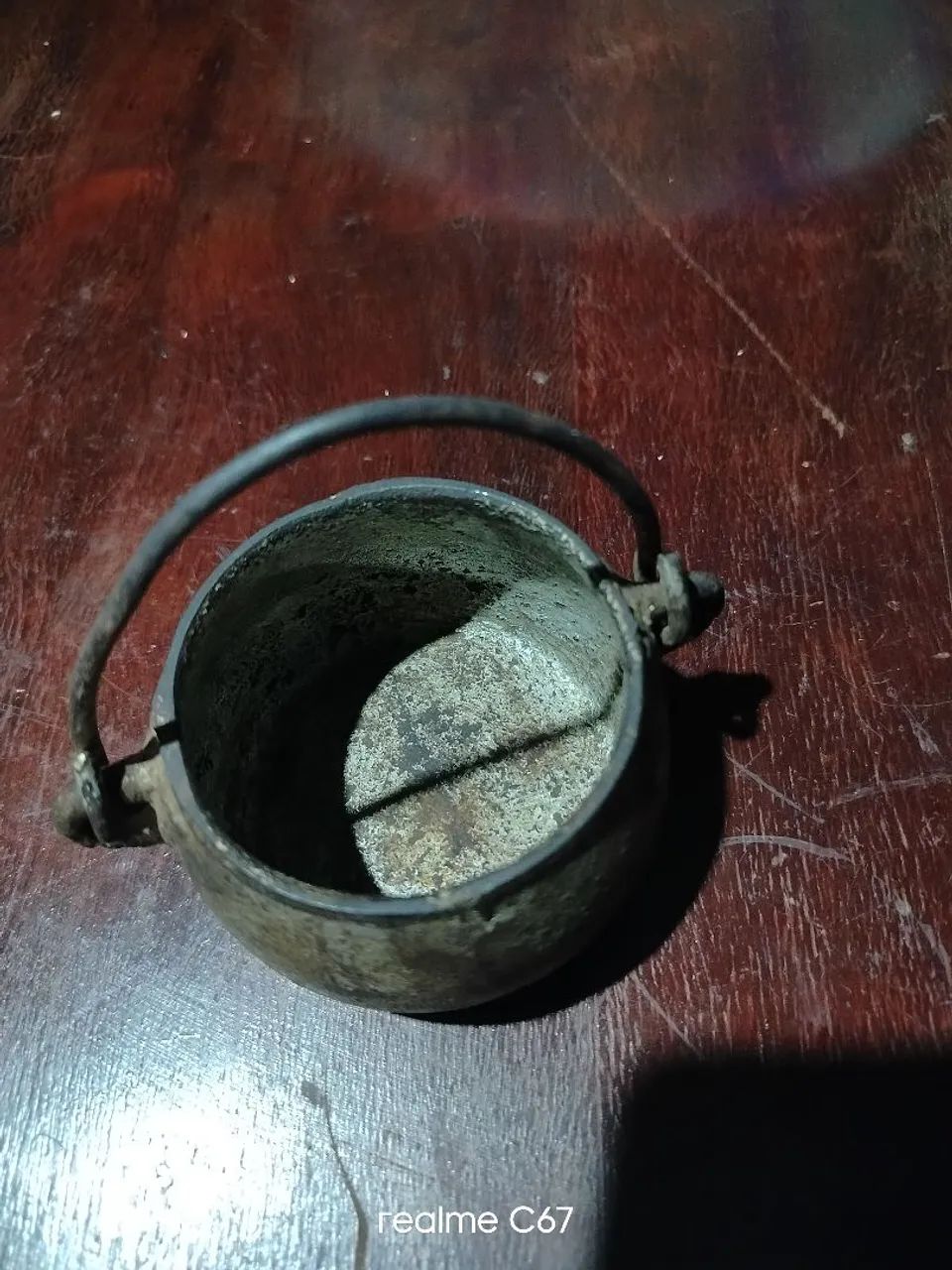 Mini caldeirão de ferro fundido rústico vintage  - Foto 3