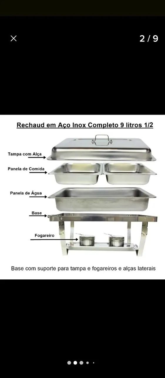 Réchaud inox 9 litros - Foto 3