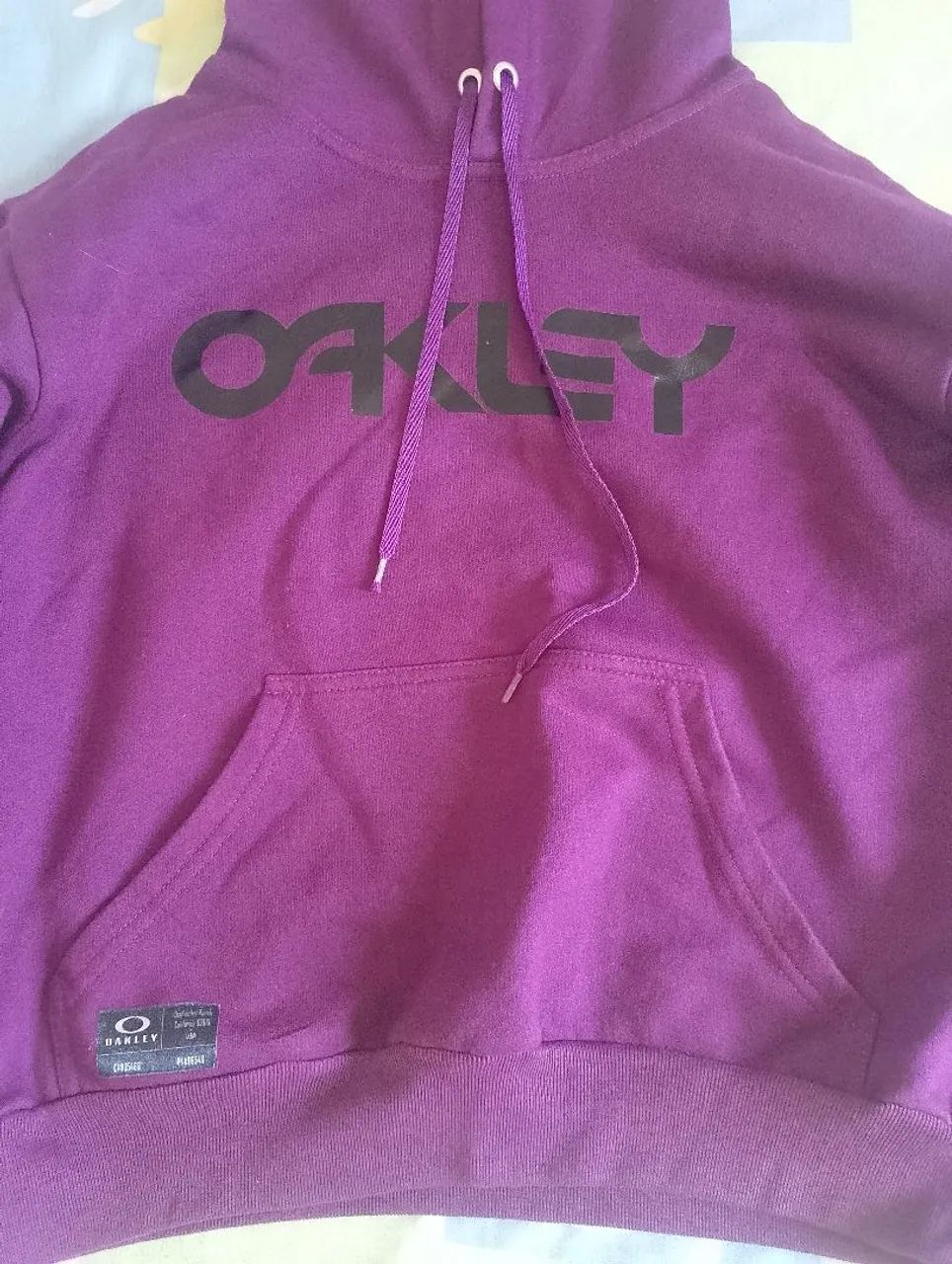 Moletom Roxo com Capuz Oakley - Tamanho P - Foto 4