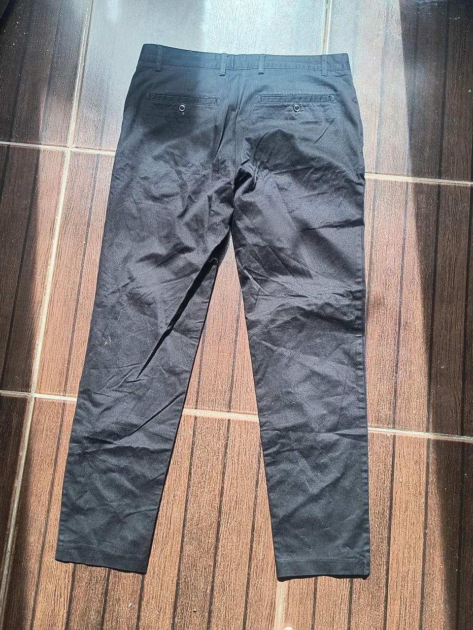 calça masculina zara slim preta 44 - Foto 4