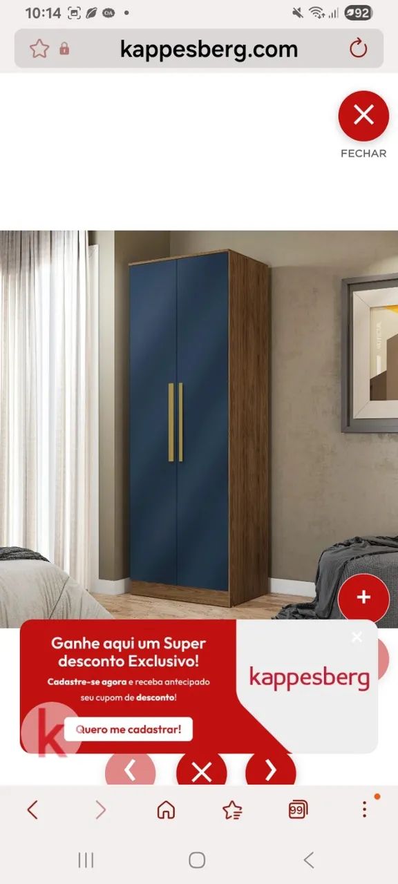 Modulo de guarda roupa Kappesberg novo  a caixa  - Foto 2