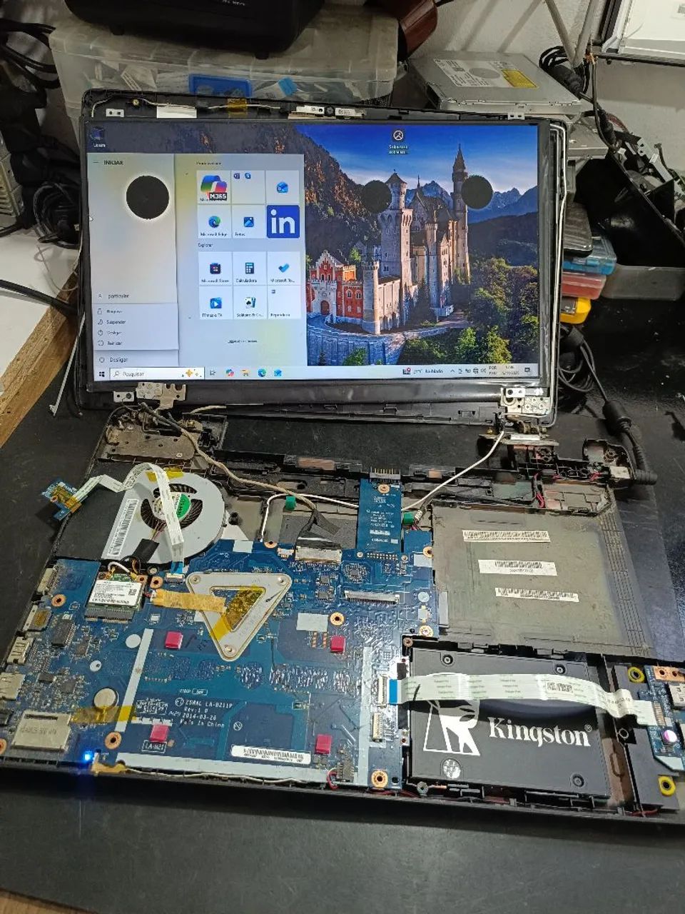 Placa mãe notebook Acer e5-511c7ne Intel z5wal la-b211p funcionando perfeitamente 