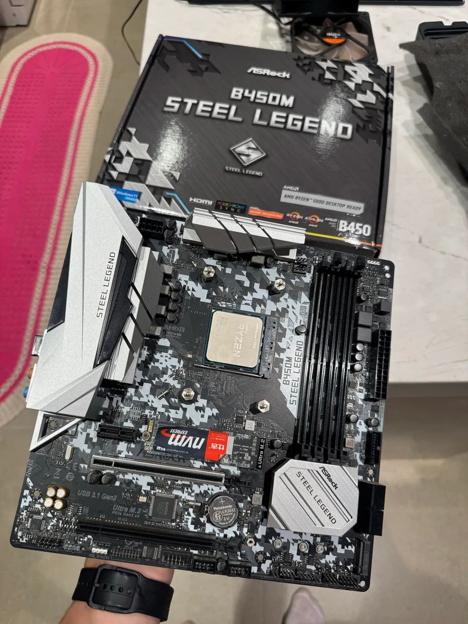 Placa Mãe Asrock B450m Steel Legend  - Foto 3
