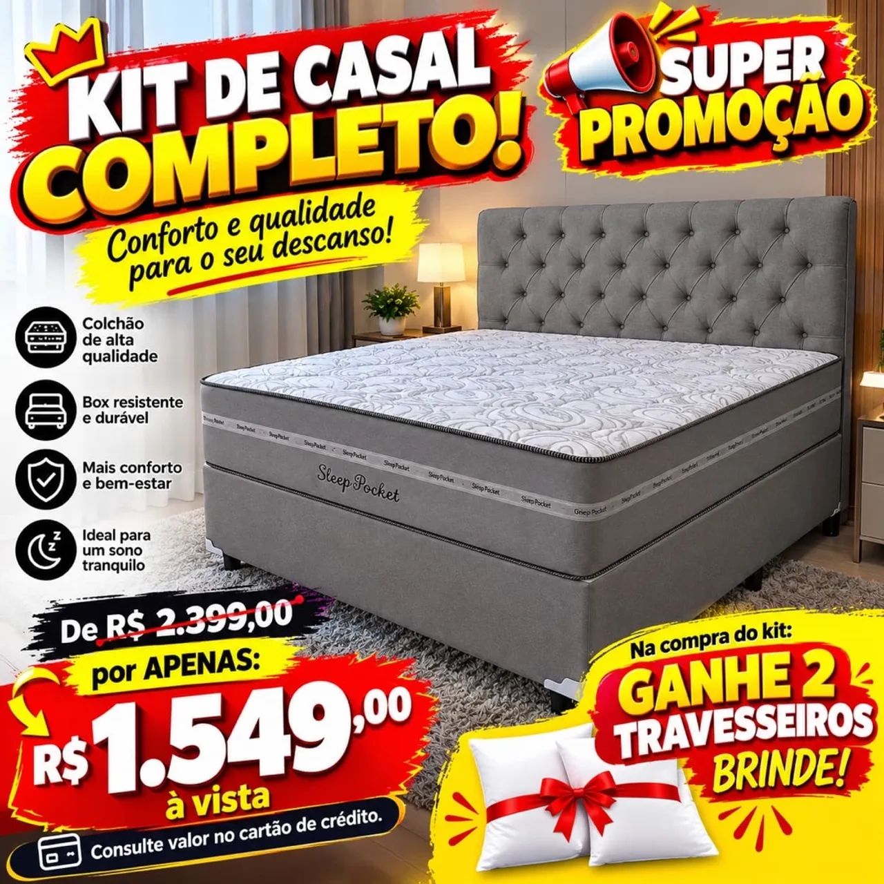 Kit de cama casal completo  - Foto 2