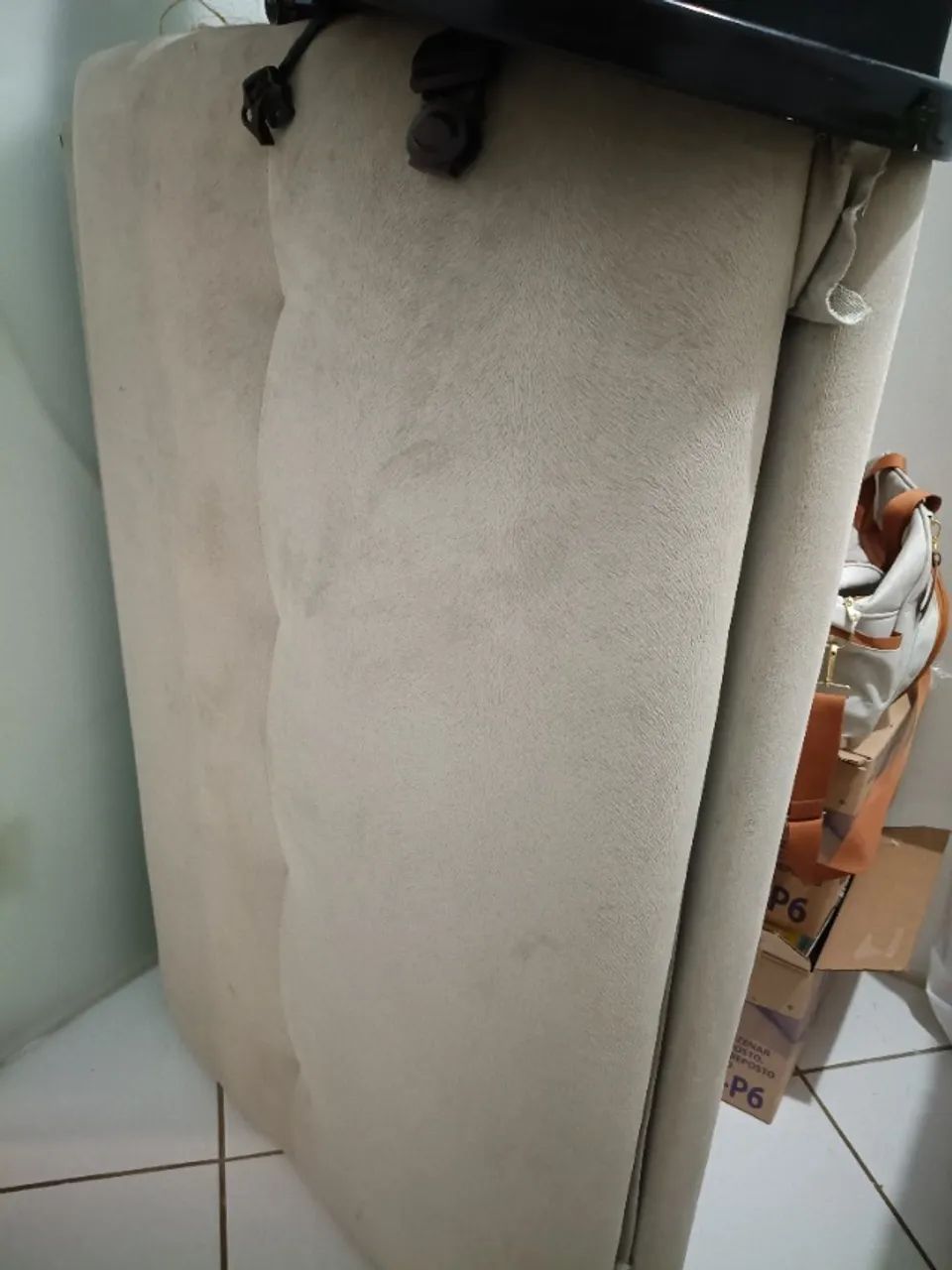 Sofá cama usado R$500,00 ( Tecido suede) - Foto 2