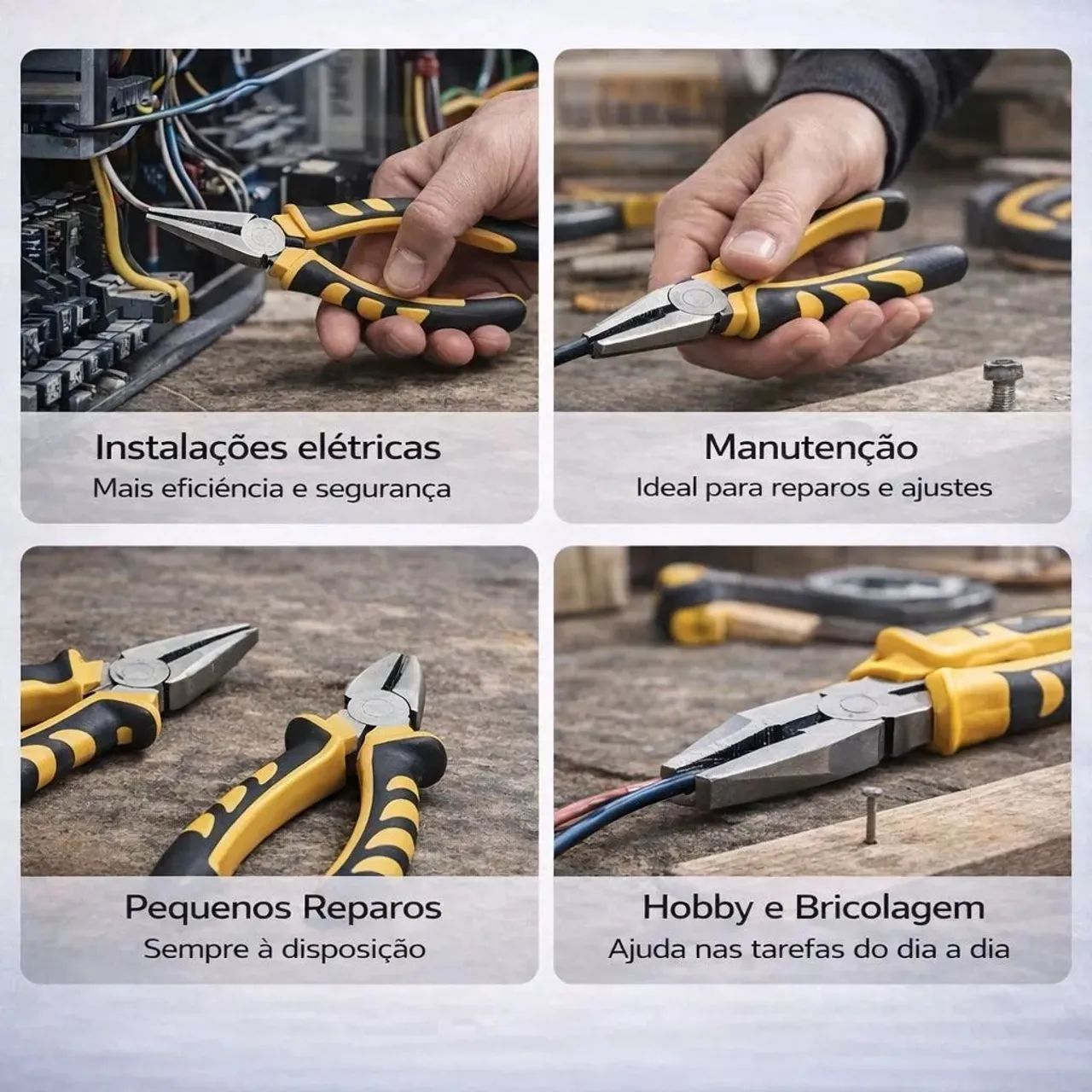 Kit 3 Alicates 6? Aço Forjado Corte Universal e Bico Profissional - Foto 5