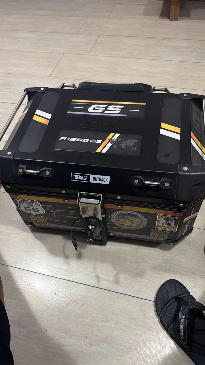 Kit 3 baús Preto Givi Trekker Outback - Foto 3
