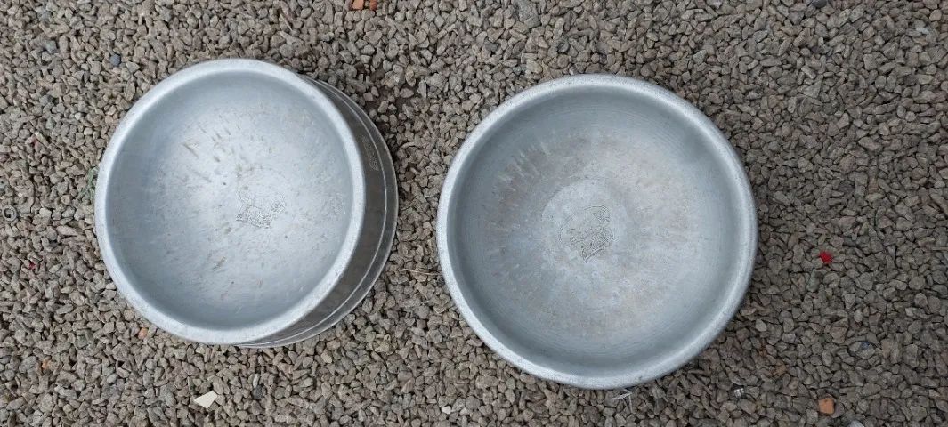 Comedouro bebedouro tijela cão cahorro de alumínio pesado polido 15 cada - Foto 2