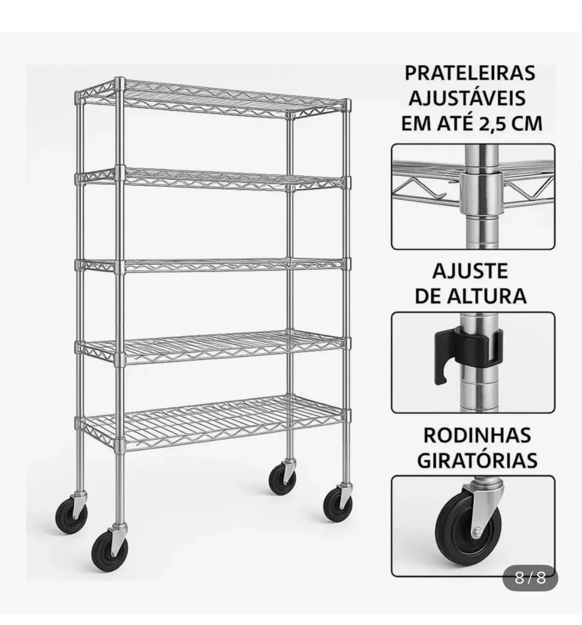 Estante Multiuso 5 Prateleiras