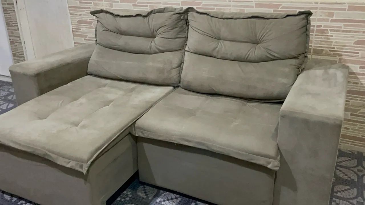 Sofá retrátil reclinável - aceito cartão  - Foto 2