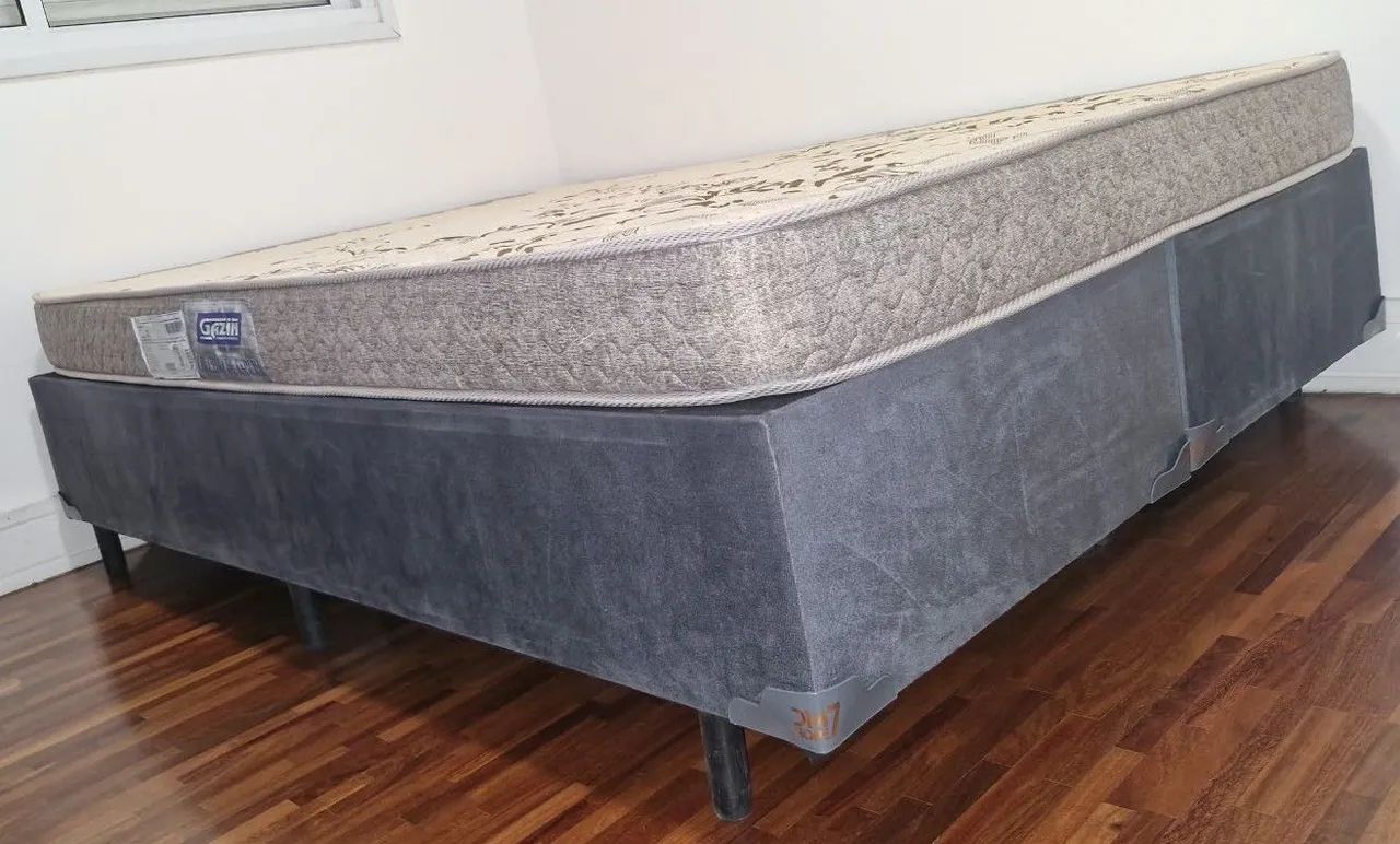 Cama de casal (colchão D28 + base box) - Foto 4