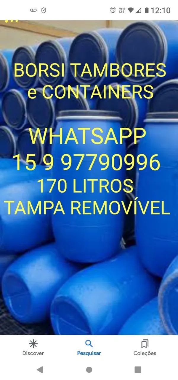  Bombona 80 Tambor Plastico Container IBC Barrica Galão  - Foto 5