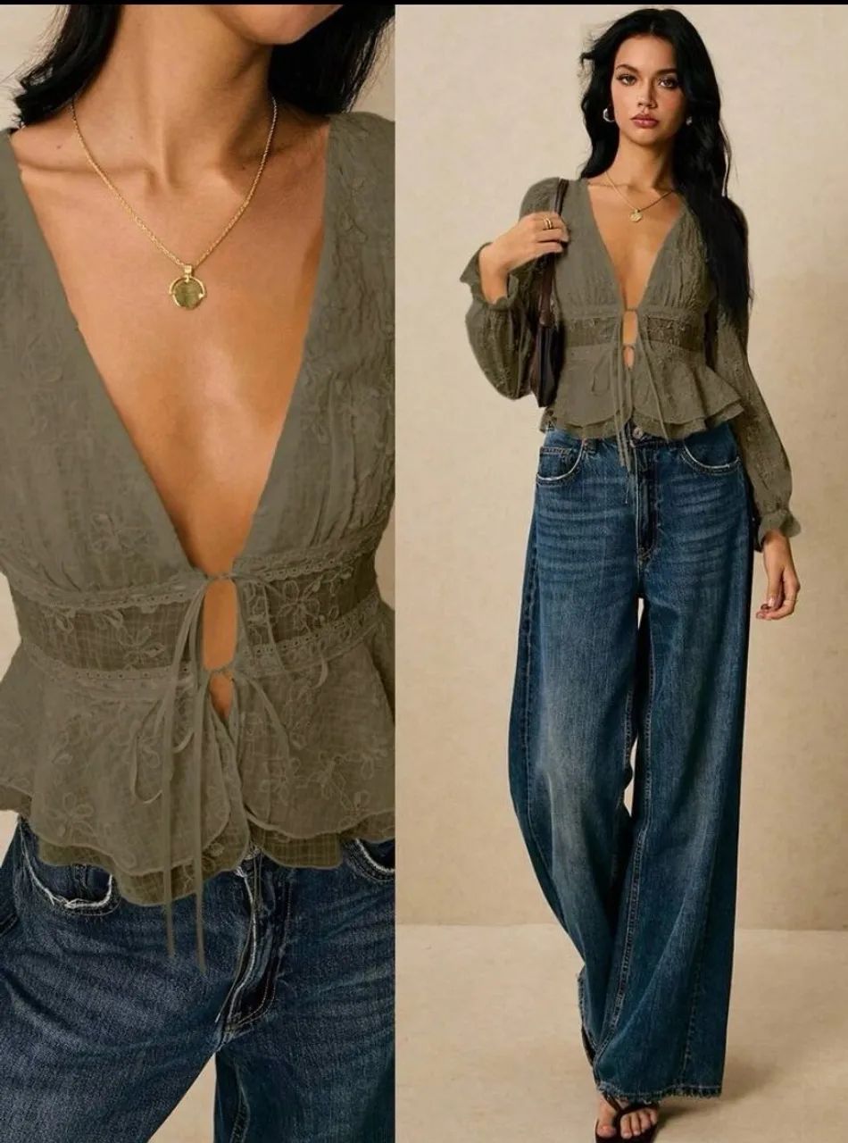 Blusa verde musgo 