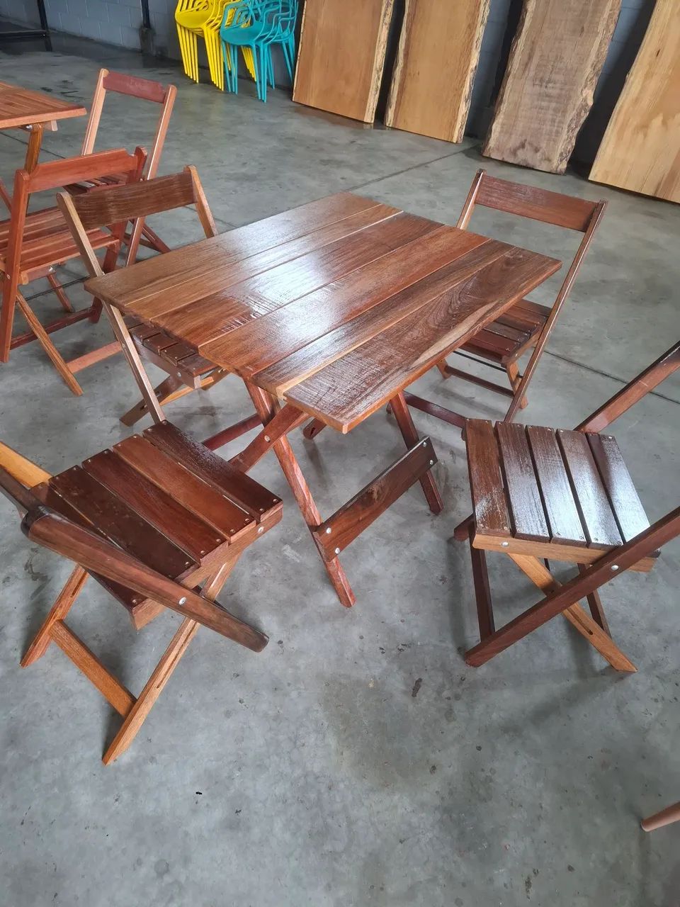 Mesas para bares e restaurantes  de madeira abrir e fechar varias medidas - Foto 3