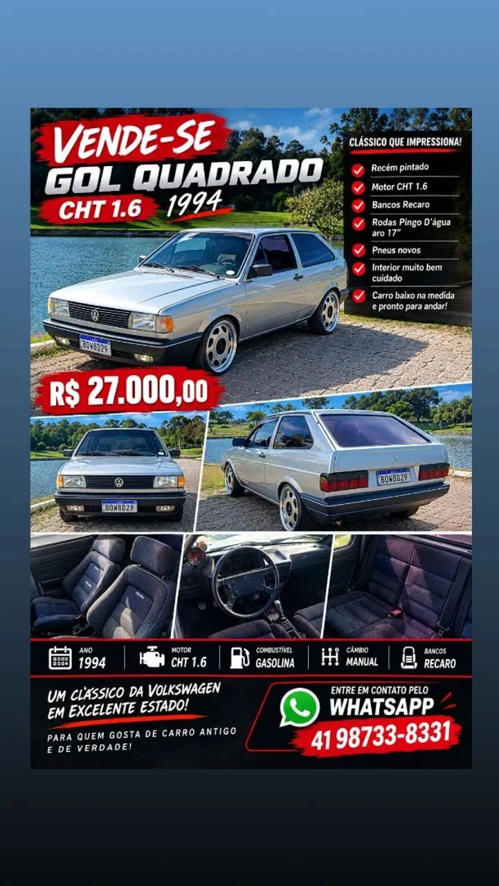Volkswagen Gol Geração I 1.6i/ 1.6 2P 1994