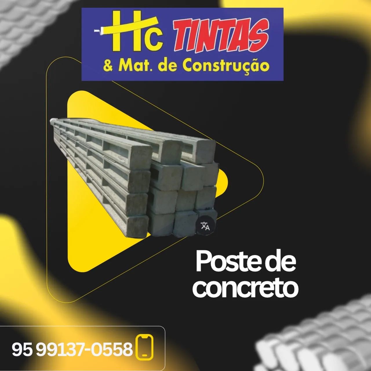 Poste de concreto na promoção instalado 