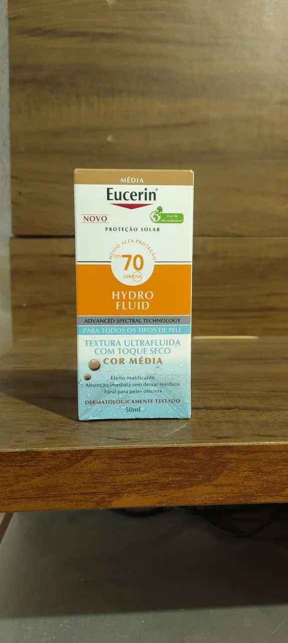 Eucerin Sun Hydro Fluid FPS 70 de 50ml Cor Média