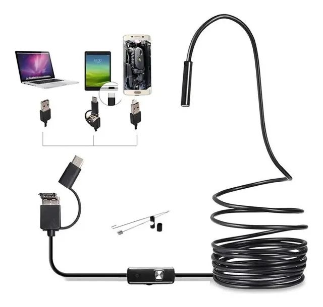 Câmera Inspeção Sonda Endoscópica Android Pc Usb