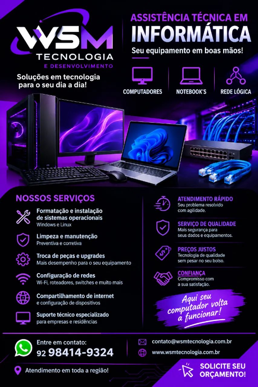 Assistencia Tecnica em Informatica Computadores, Notebooks e Redes Wirelles e Cabeadas - Foto 2