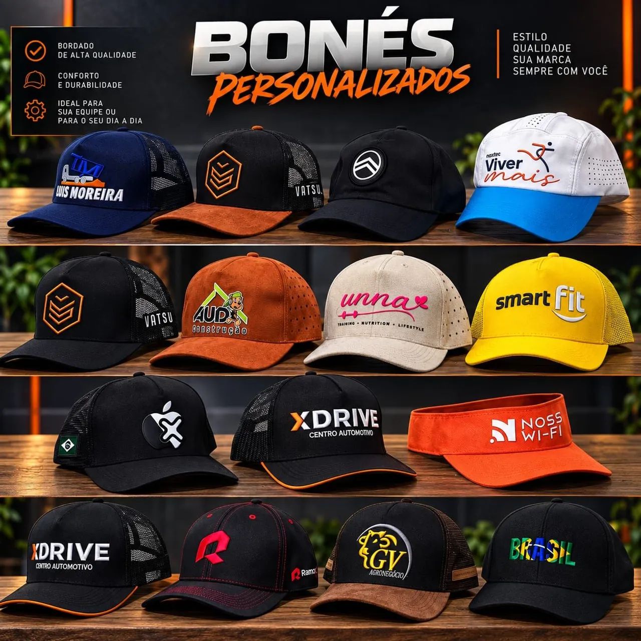 Bonés personalizados 